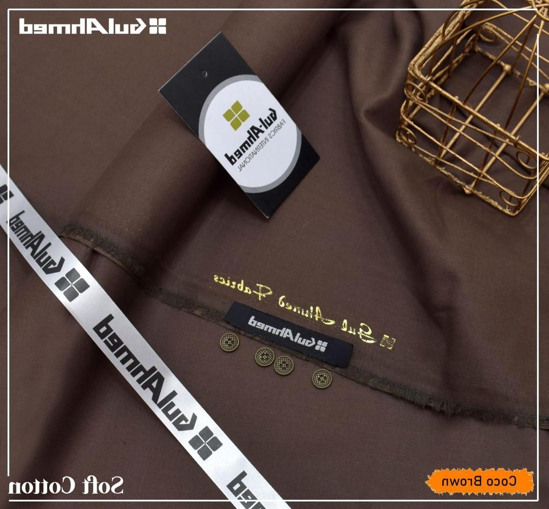 GulAhmed Soft Cotton Suit Coco Brown Summer Wear