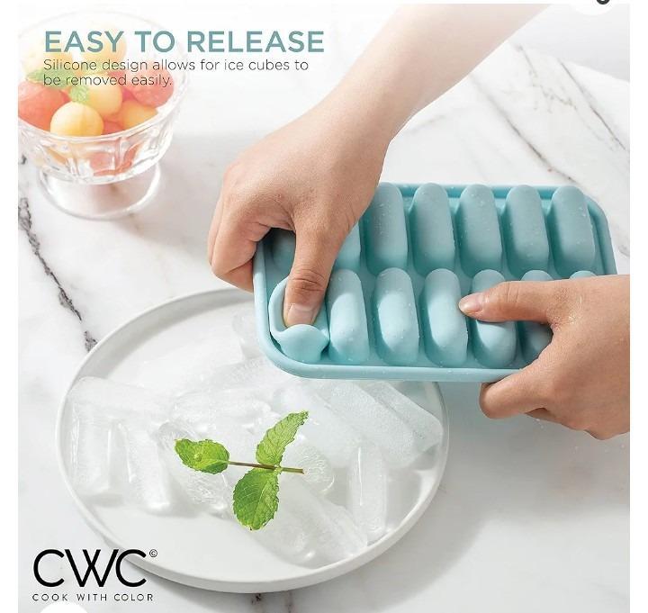 Silicone Ice Cubes Container Blue 18x12x4cm