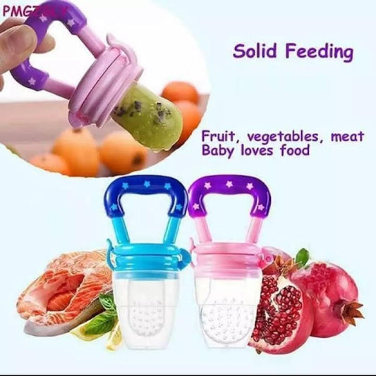 Silicone Fruit Feeding Pacifier for Baby Pink Blue