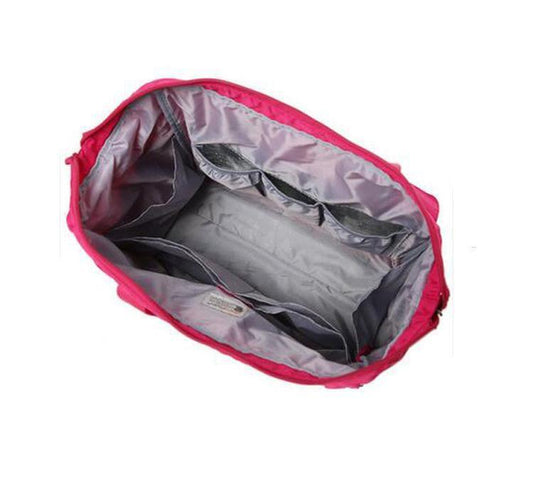 Pink Nylon Baby Bag with Shoulder Strap