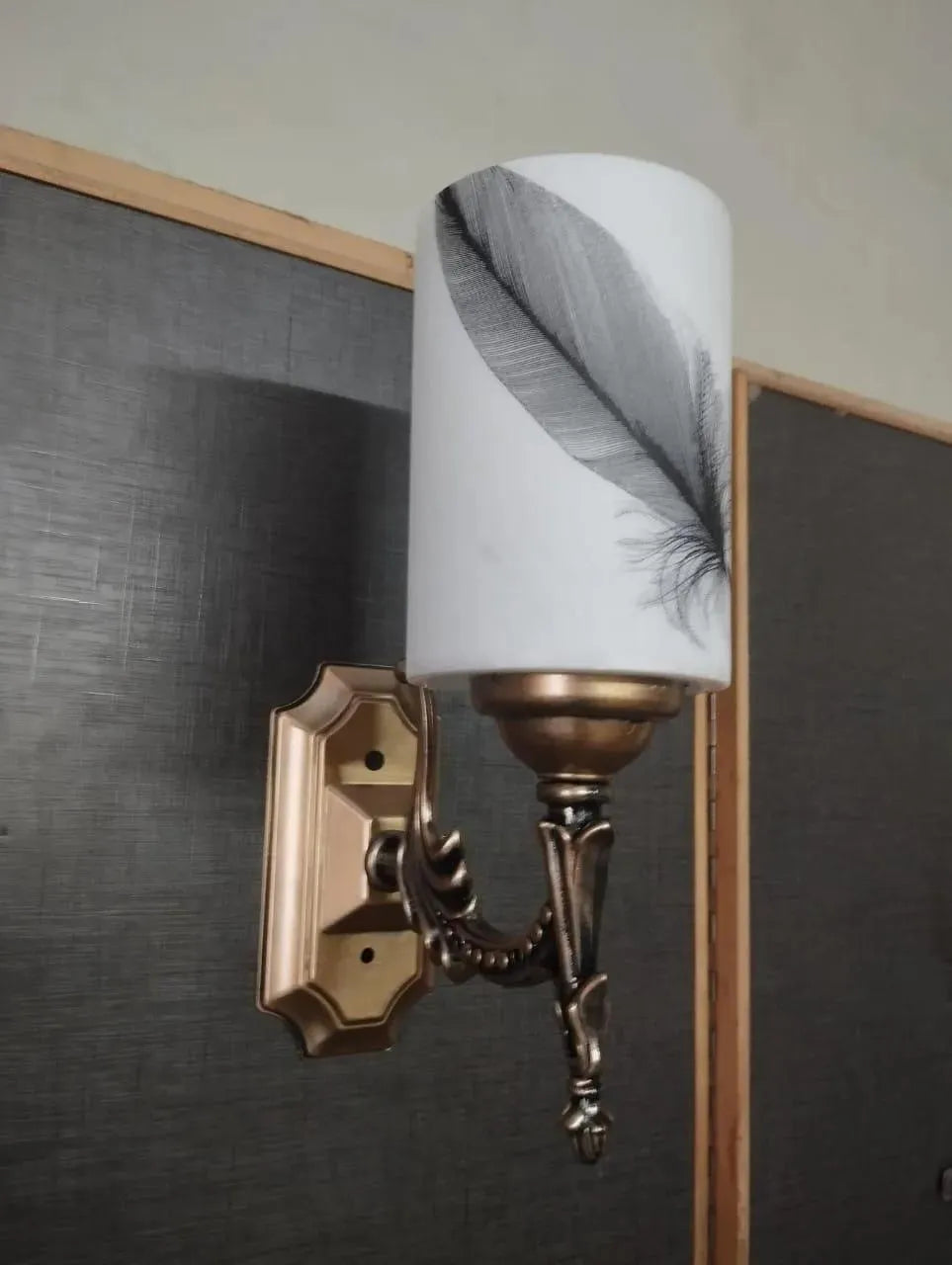Modern Wall Lamp White ABS Plastic Lightweight Decor