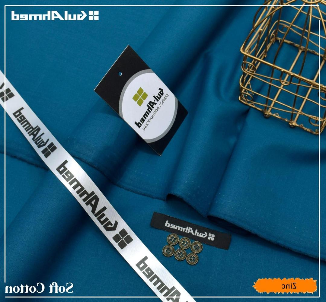 Soft Cotton Plain Blue Suit for Men 7 Meter