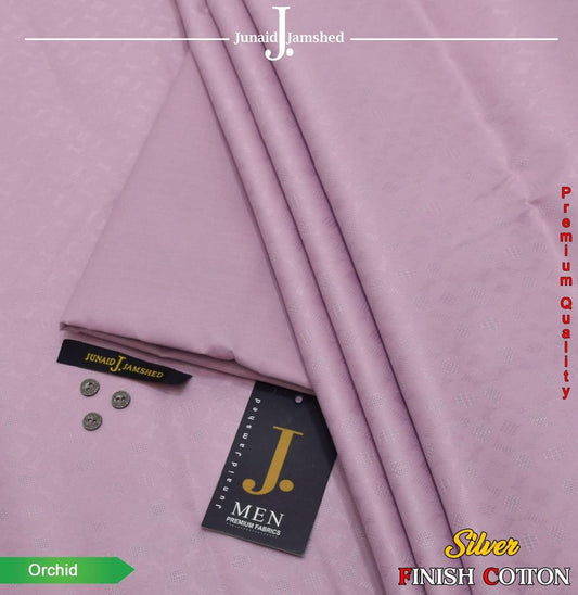 Junaid Jamshed Men's Orchid Textured Cotton Suit