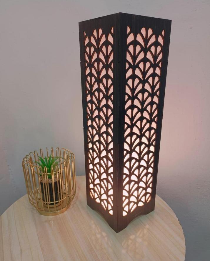 Modern Wooden Floor Lamp with Leaf Design for Home & Office