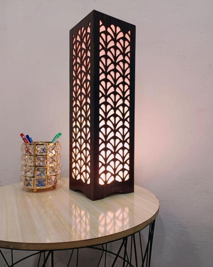 Modern Wooden Floor Lamp with Leaf Design for Home & Office