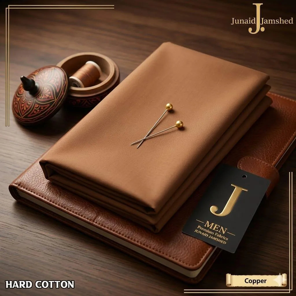 Copper Hard Cotton Unstitched Suit for Men