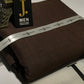Premium Brown Textured Wash & Wear Suit for Men