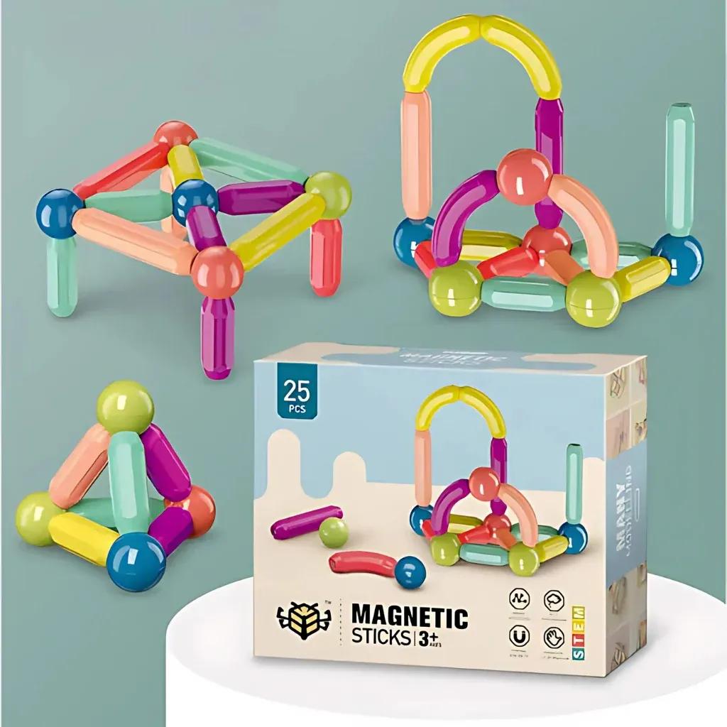 25-Piece Magnetic Building Blocks Set for Kids