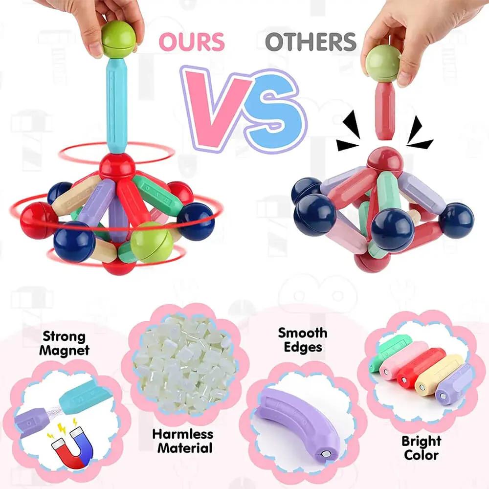 25-Piece Magnetic Building Blocks Set for Kids