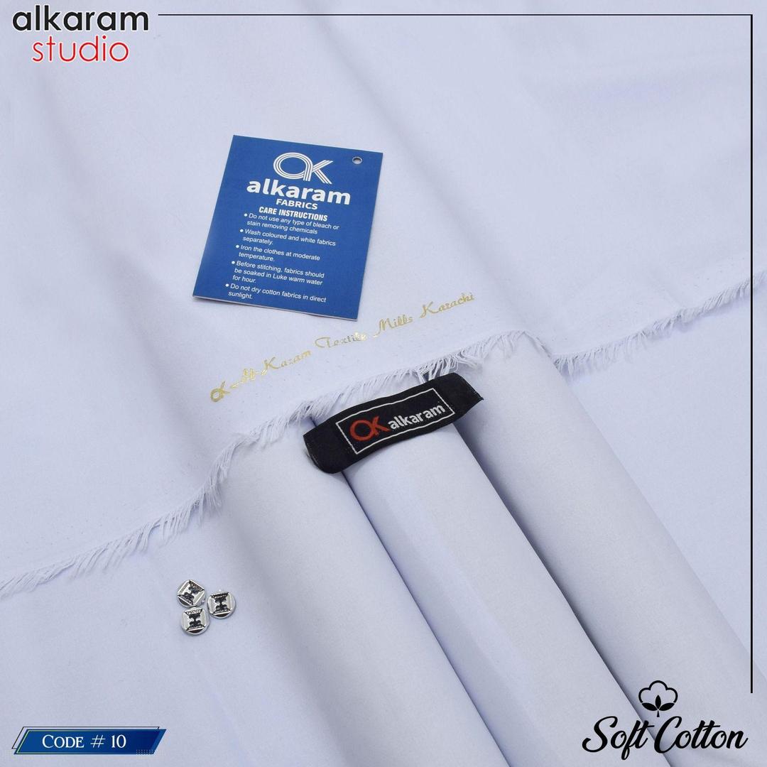 White Soft Cotton Plain Suit for Men Summer Festive Wear