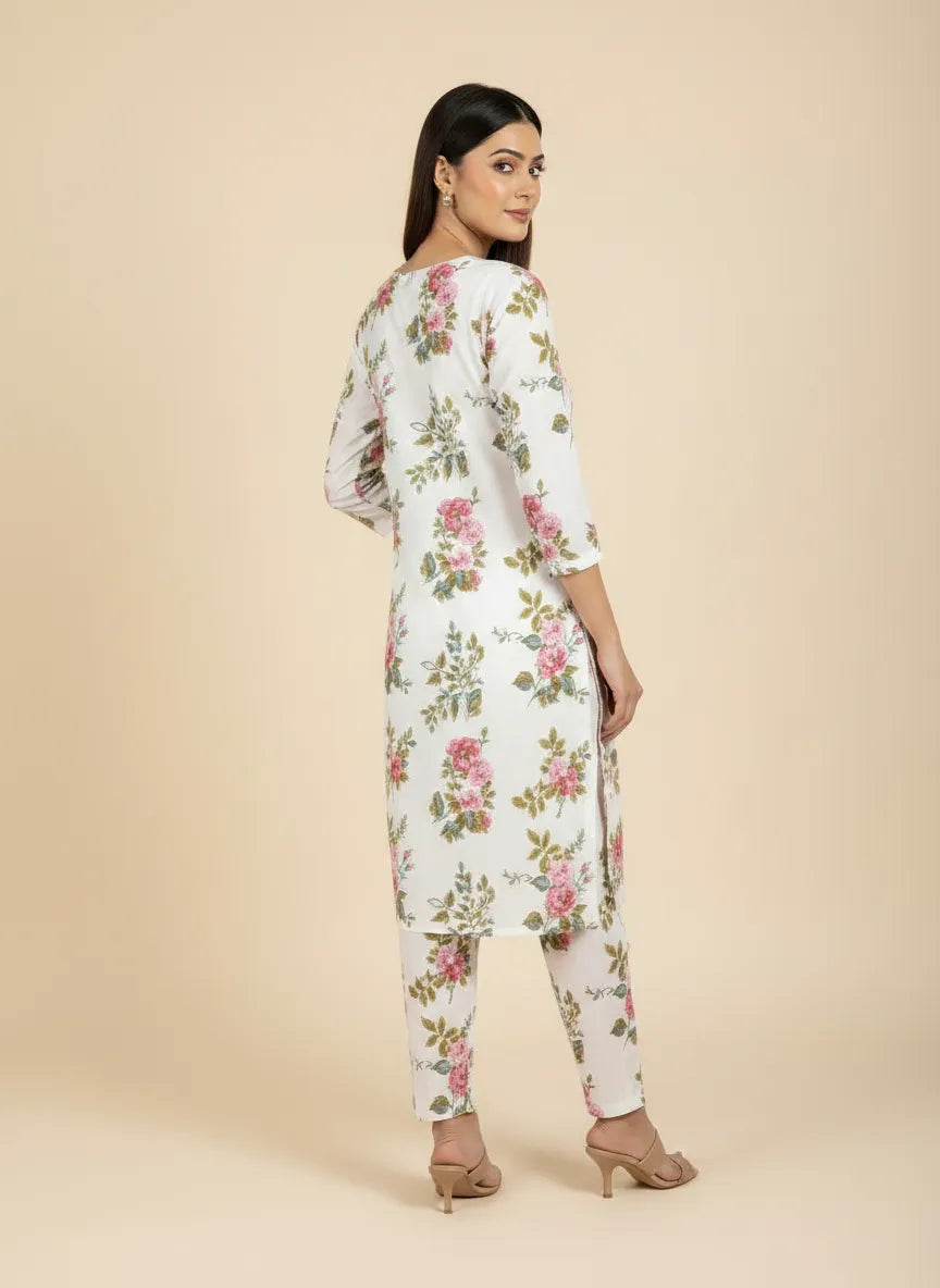 Stylish 2 Pcs Women's Unstitched Printed Suit