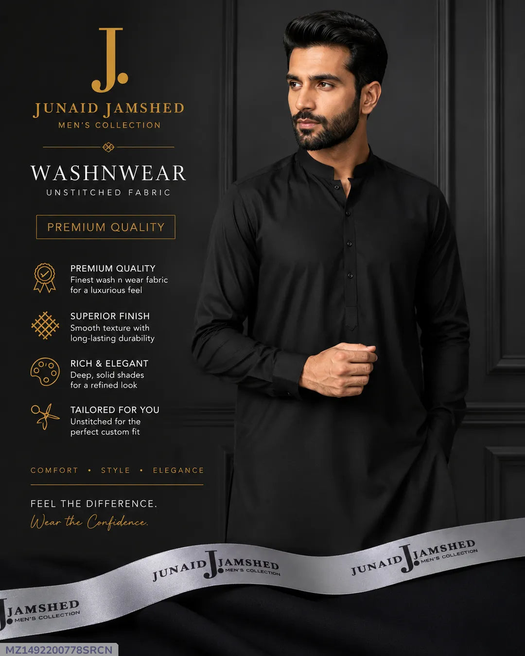 Men’s Unstitched Wash And Wear Plain Suit