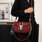 Maroon Leather Shoulder Bag for Women