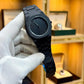 Men Black Carbon Fiber Arabic Dial Watch 4"