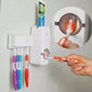 Wall-Mounted Toothpaste Dispenser with Brush Holder, Multicolor ABS Plastic, 3cm Height