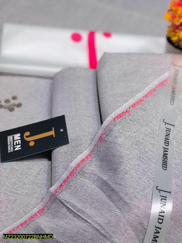 Men's Grey Wash & Wear Suit with Pink Stitching