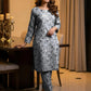Grey Printed Lawn 2-Piece Shirt & Trouser Set