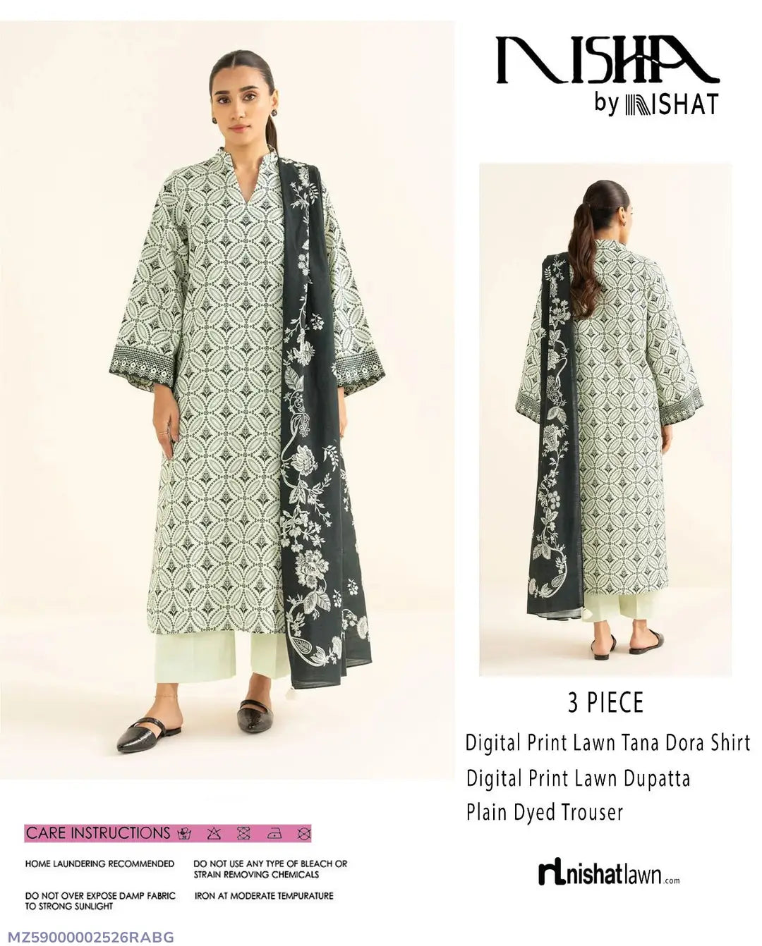 3 Pcs Women's Unstitched Digital Print Suit