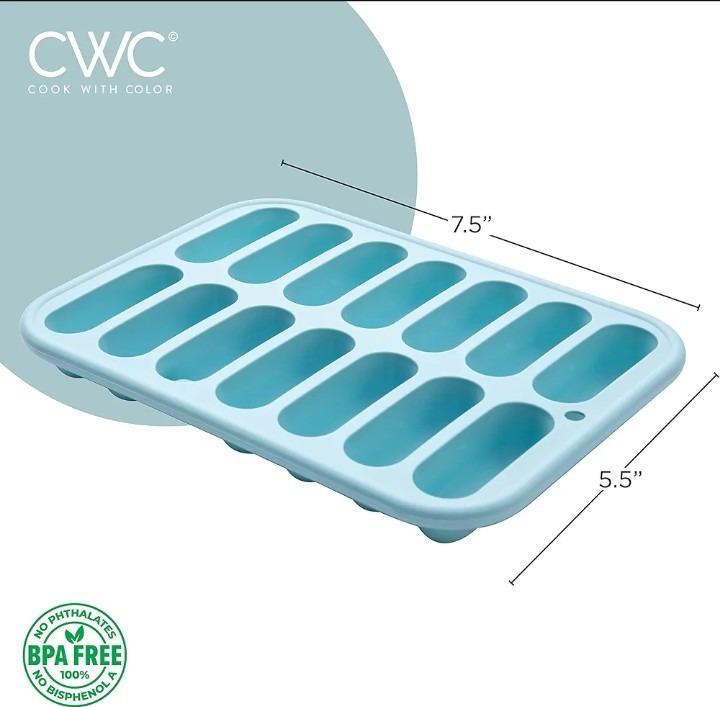 Silicone Ice Cubes Container Blue 18x12x4cm