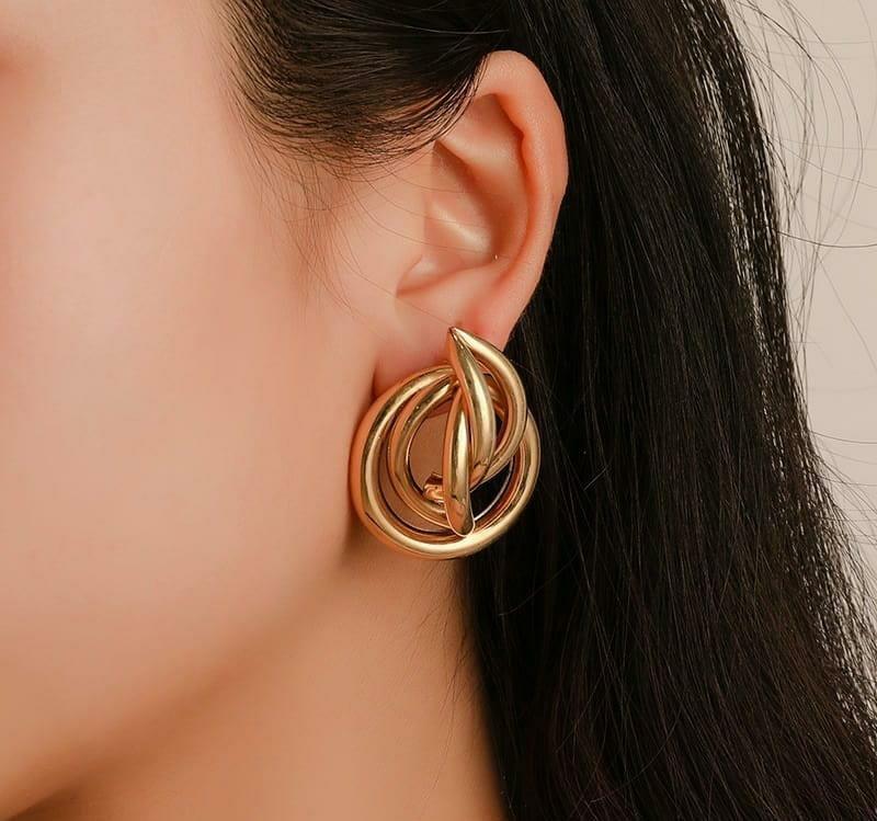 Golden Tangle Earrings for Women, Premium Quality, Durable, New Arrival