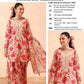 3 Pcs Maria B. Unstitched Lawn Suit Red Floral 2026