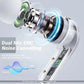Wireless Noise-Cancelling Earbuds Black Transparent Bluetooth 5.3