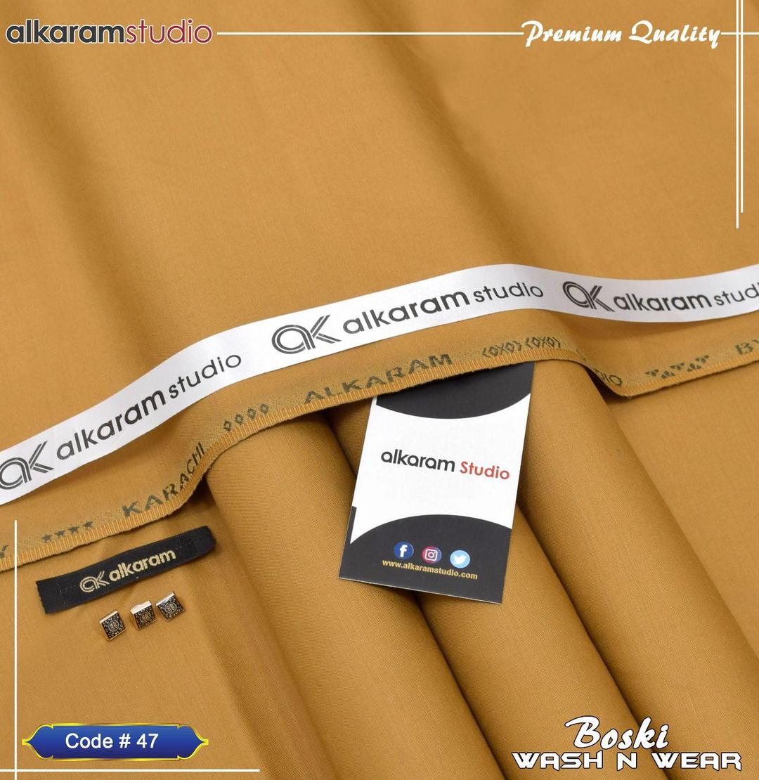 Men's Golden Wash & Wear Plain Suit Summer Casual