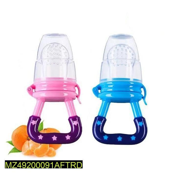 Silicone Fruit Feeding Pacifier for Baby Pink Blue