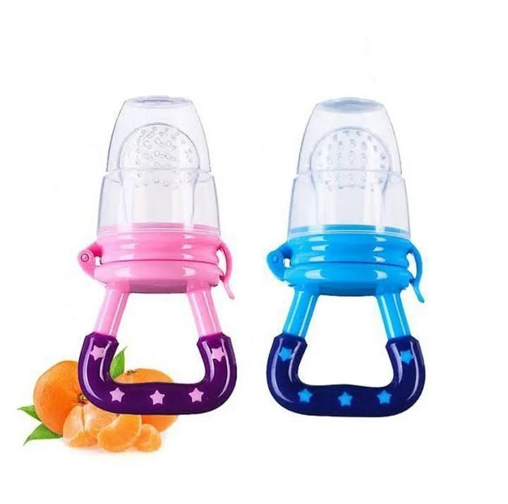 Silicone Fruit Feeding Pacifier for Baby Pink Blue