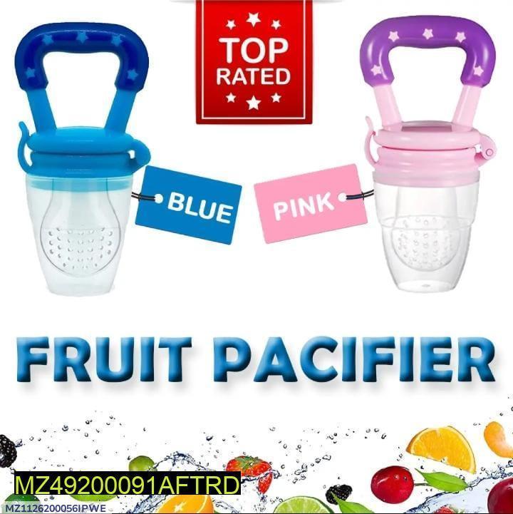 Silicone Fruit Feeding Pacifier for Baby Pink Blue