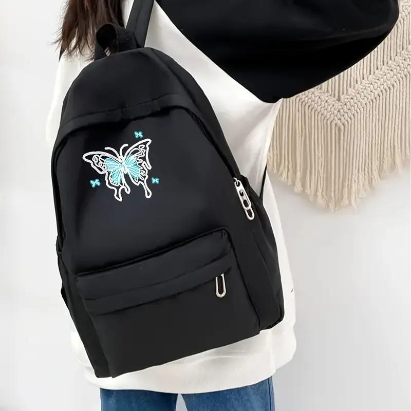 Black Butterfly Backpack for Students & Professionals