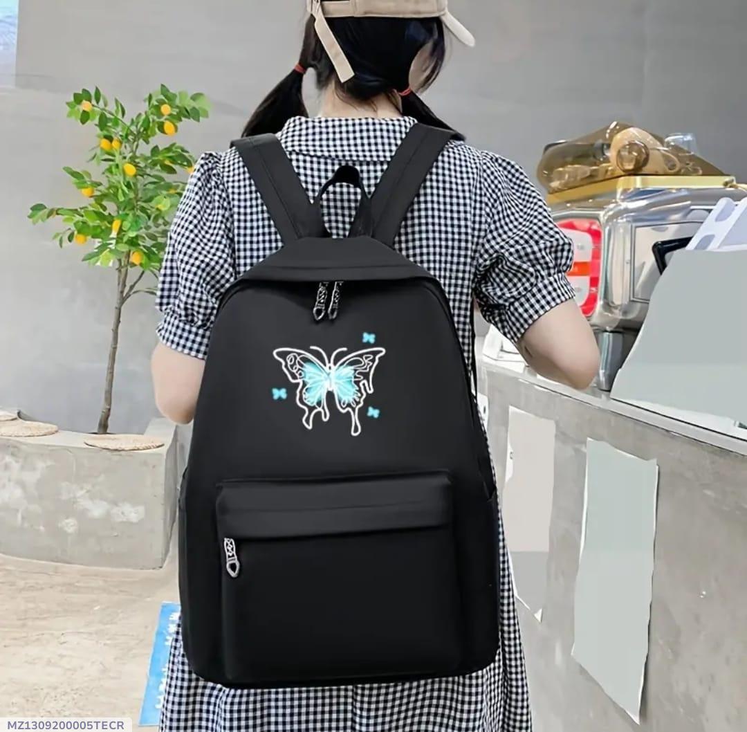 Black Butterfly Backpack for Students & Professionals