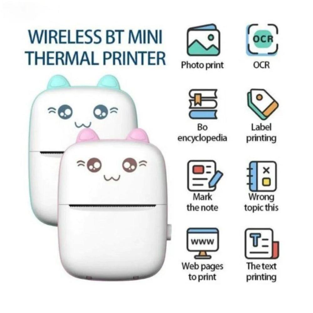 Cute Pink Pocket Printer for Students & Creators