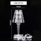 Rechargeable Crystal Table Lamp with Multicolor Lighting