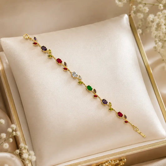 Multi colour Golden Base Trending Tulip Braclet