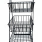 Black 3-Tier Detachable Fruit Basket for Kitchen Storage