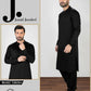 Men's Black Unstitched Suit Wash Wear Summer