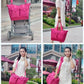 Pink Nylon Baby Bag with Shoulder Strap