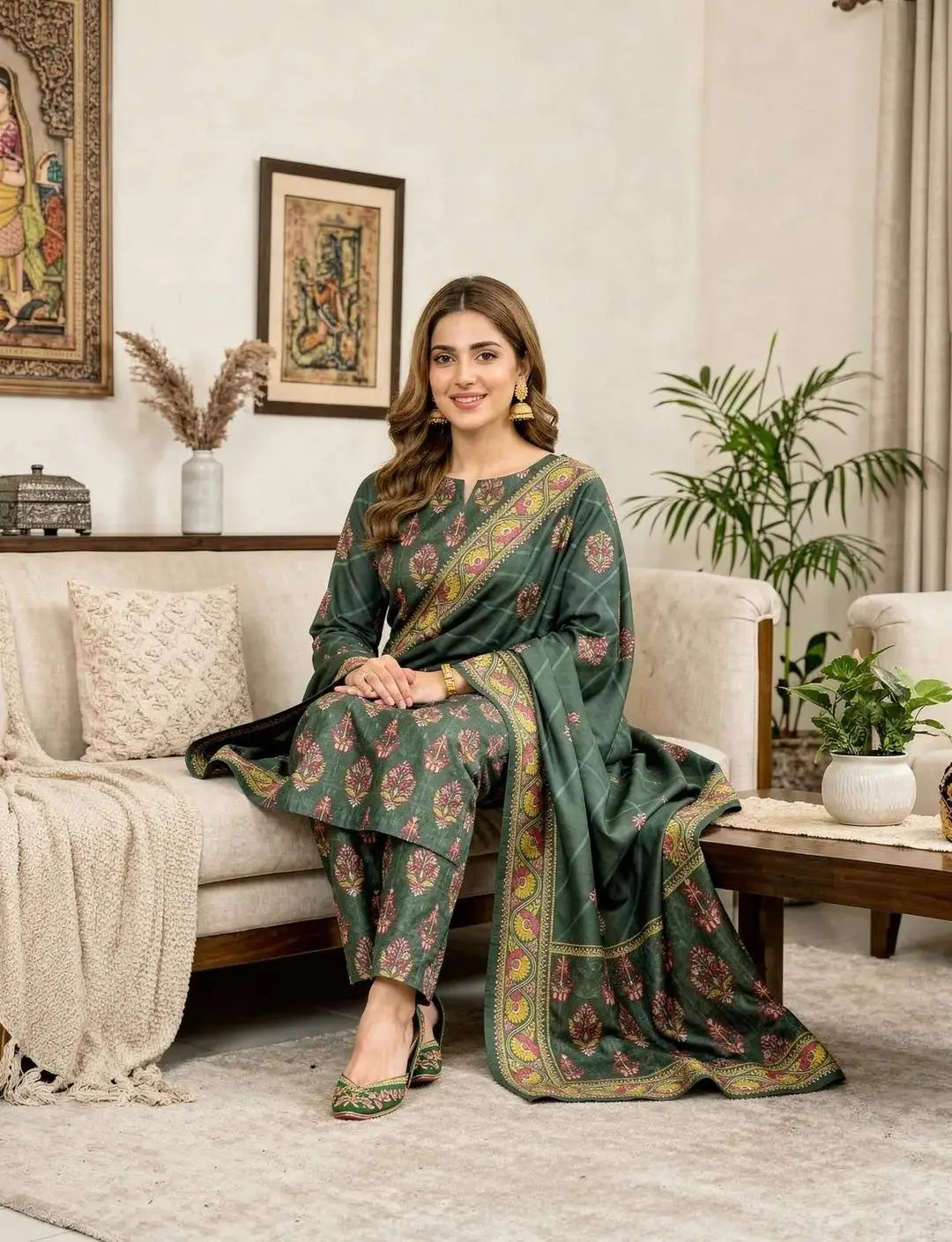 Women's Unstitched 3.Pc lawn Digital Print Suit