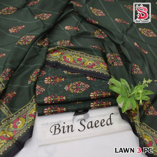 Women's Unstitched 3.Pc lawn Digital Print Suit
