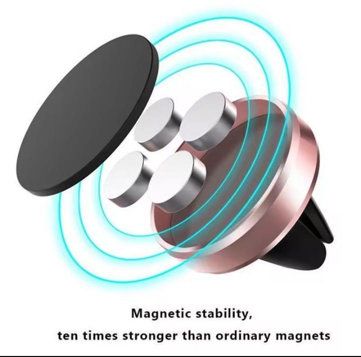 Magnetic Car Phone Holder 360° Rotatable Aluminum