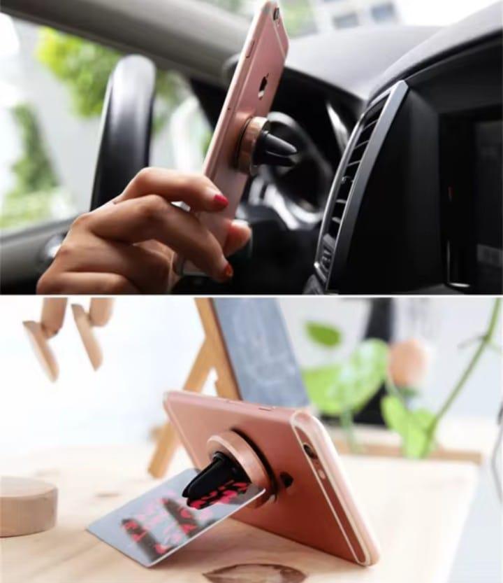 Magnetic Car Phone Holder 360° Rotatable Aluminum