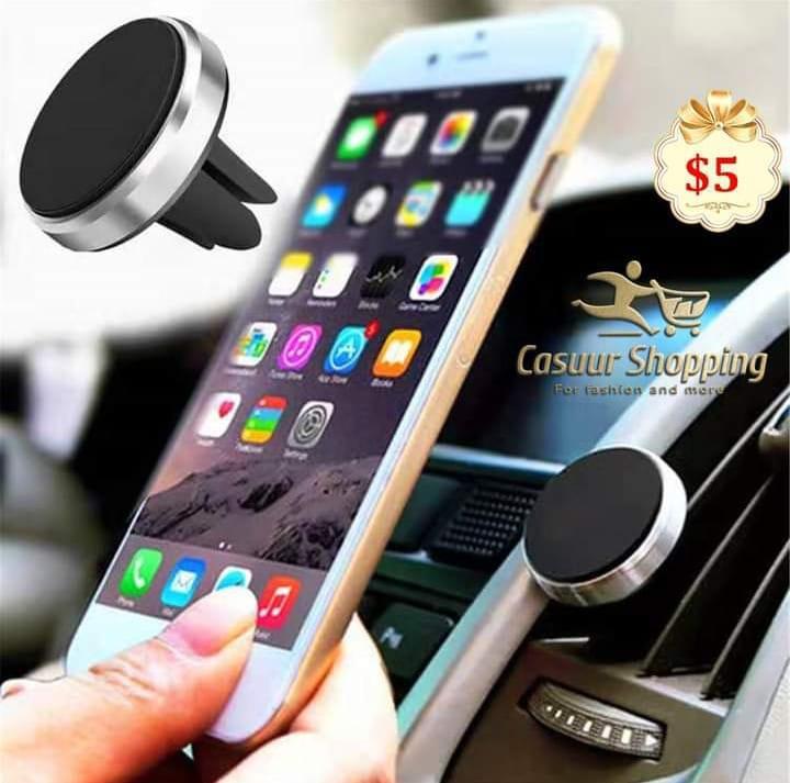 Magnetic Car Phone Holder 360° Rotatable Aluminum
