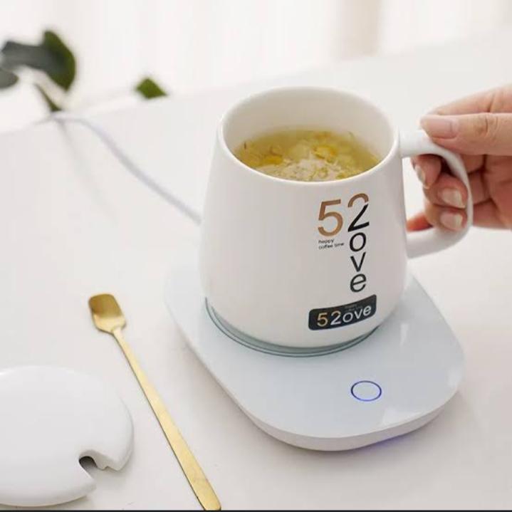 White Electric Mug Heater with Touch Control