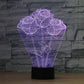 3D Rose Lamp Red Glow Touch Control Acrylic