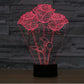 3D Rose Lamp Red Glow Touch Control Acrylic